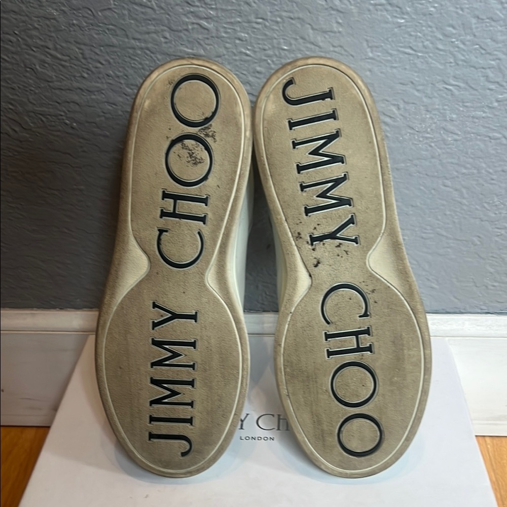 Jimmy Choo White Sneakers Sleek Minimalist Design - Picture 7 of 7